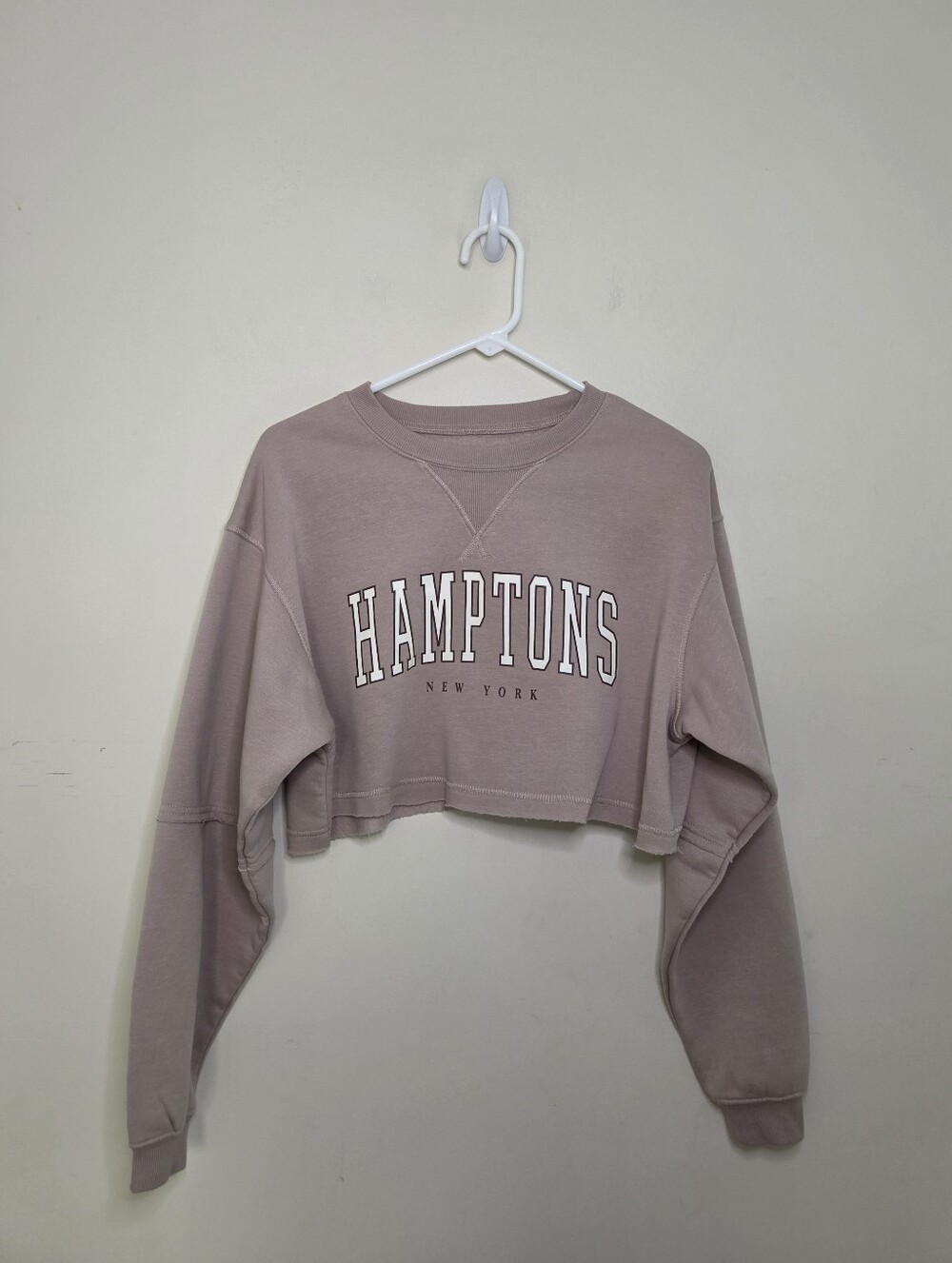Women's Lazy Sunday Hamptons Cropped Sweatshirt Sz Large